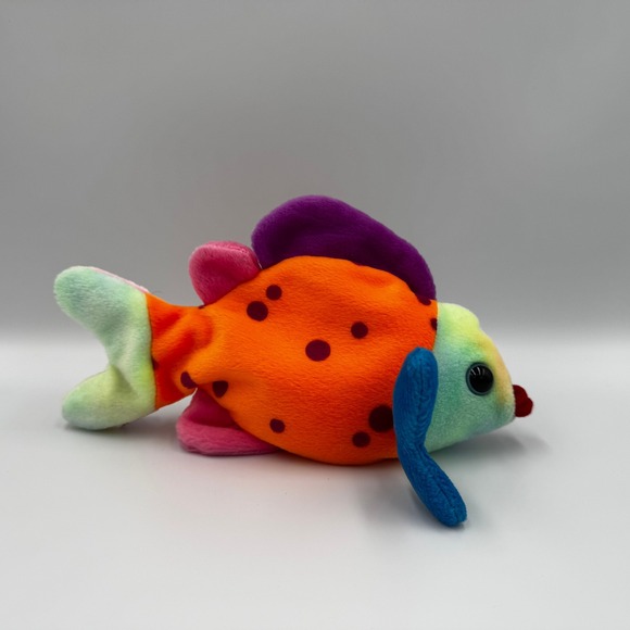 Ty Beanie Baby LIPS the Tropical Fish (8-inch) NEW MWMTs Stuffed Animal Toy - Picture 3 of 4